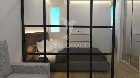 Apartamento t0 remodelado com vista mar