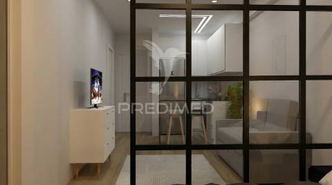 Apartamento t0 remodelado com vista mar