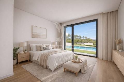 Fantástica moradia térrea t3 + escritório, com 3 suítes e piscina, localizada em lago, amares.