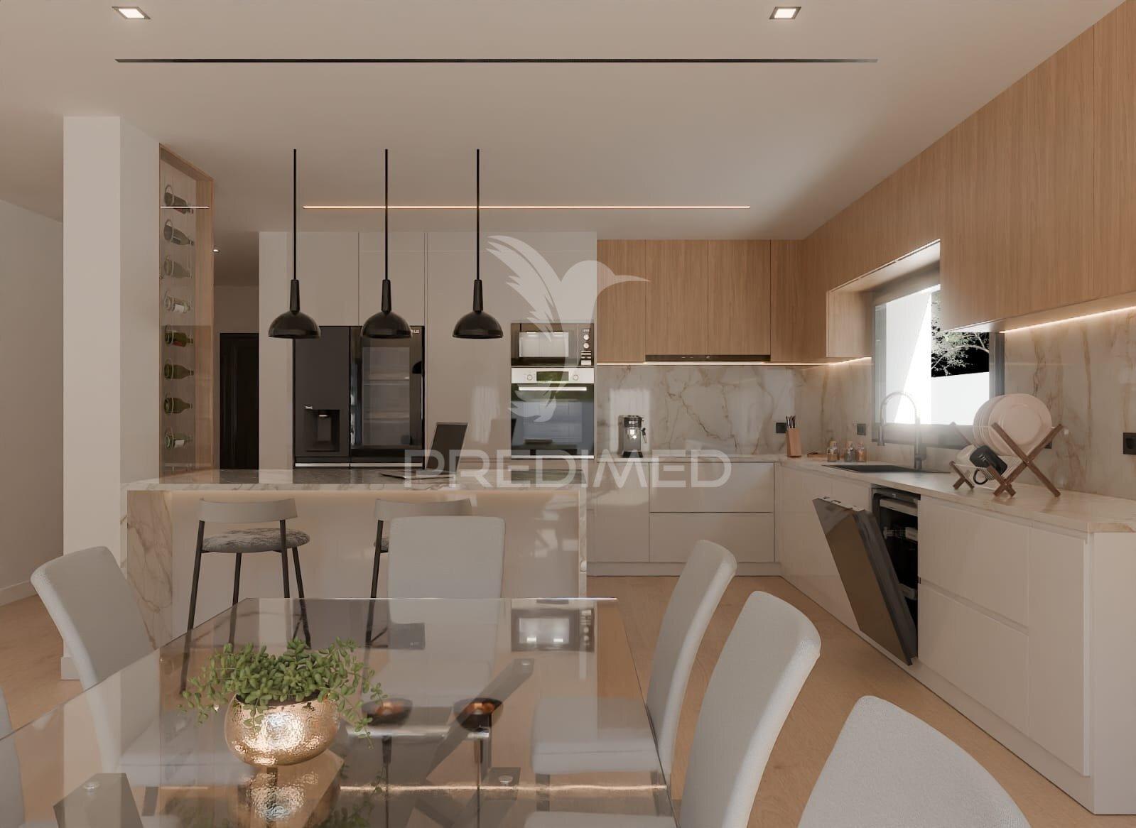 Moradia t4 de arquitetura moderna – urbanização da meia via