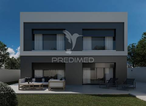 Moradia t4 de arquitetura moderna – urbanização da meia via