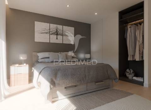 Moradia t4 de arquitetura moderna – urbanização da meia via