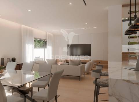 Moradia t4 de arquitetura moderna – urbanização da meia via