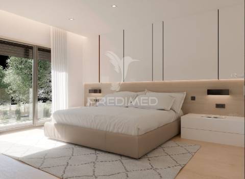 Moradia t4 de arquitetura moderna – urbanização da meia via