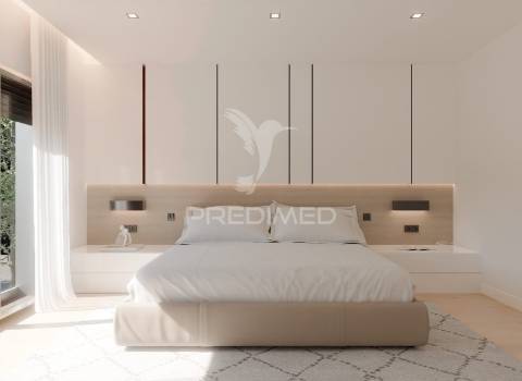 Moradia t4 de arquitetura moderna – urbanização da meia via