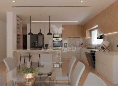 Moradia t4 de arquitetura moderna – urbanização da meia via