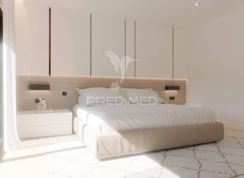 Moradia t4 de arquitetura moderna – urbanização da meia via