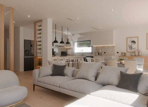 Moradia t4 de arquitetura moderna – urbanização da meia via