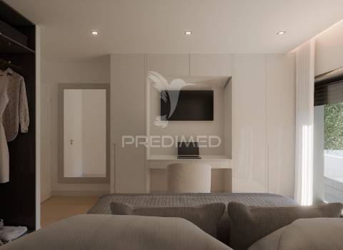 Moradia t4 de arquitetura moderna – urbanização da meia via