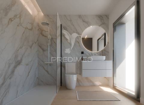 Moradia t4 de arquitetura moderna – urbanização da meia via