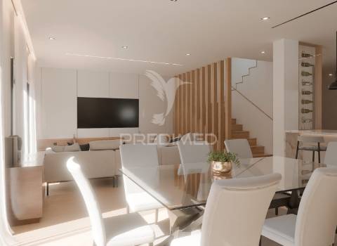 Moradia t4 de arquitetura moderna – urbanização da meia via