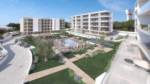 Horus residence - apartamento t2 , rés do chão com 265m2 de área bruta, portimão