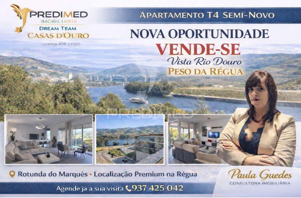Apartamento t4 semi-novo com vista rio douro
