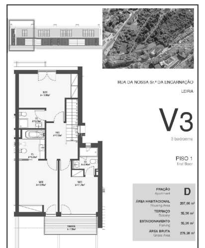 Apartamento t3 - triplex, condomínio privado no coração de leiria