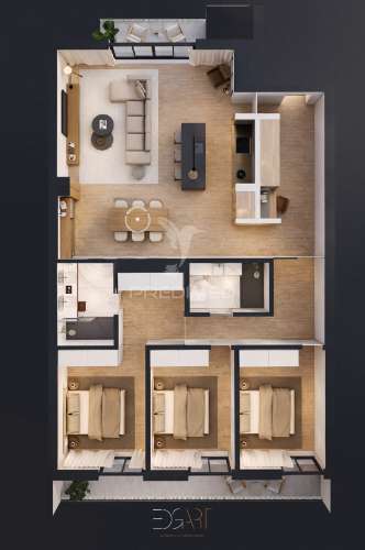 T3 novo c/ garagem | condomínio de luxo | quinta viana