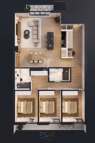 T3 c/ 3 frentes e 2 varandas | garagem p/ 2 carros | quinta viana