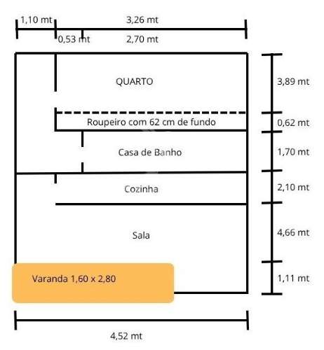 Apartamento t1 espaçoso para venda no monte choro