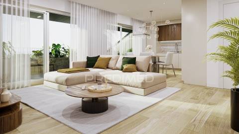 T2 contemporâneo com varanda: conforto e elegância no terceiro piso