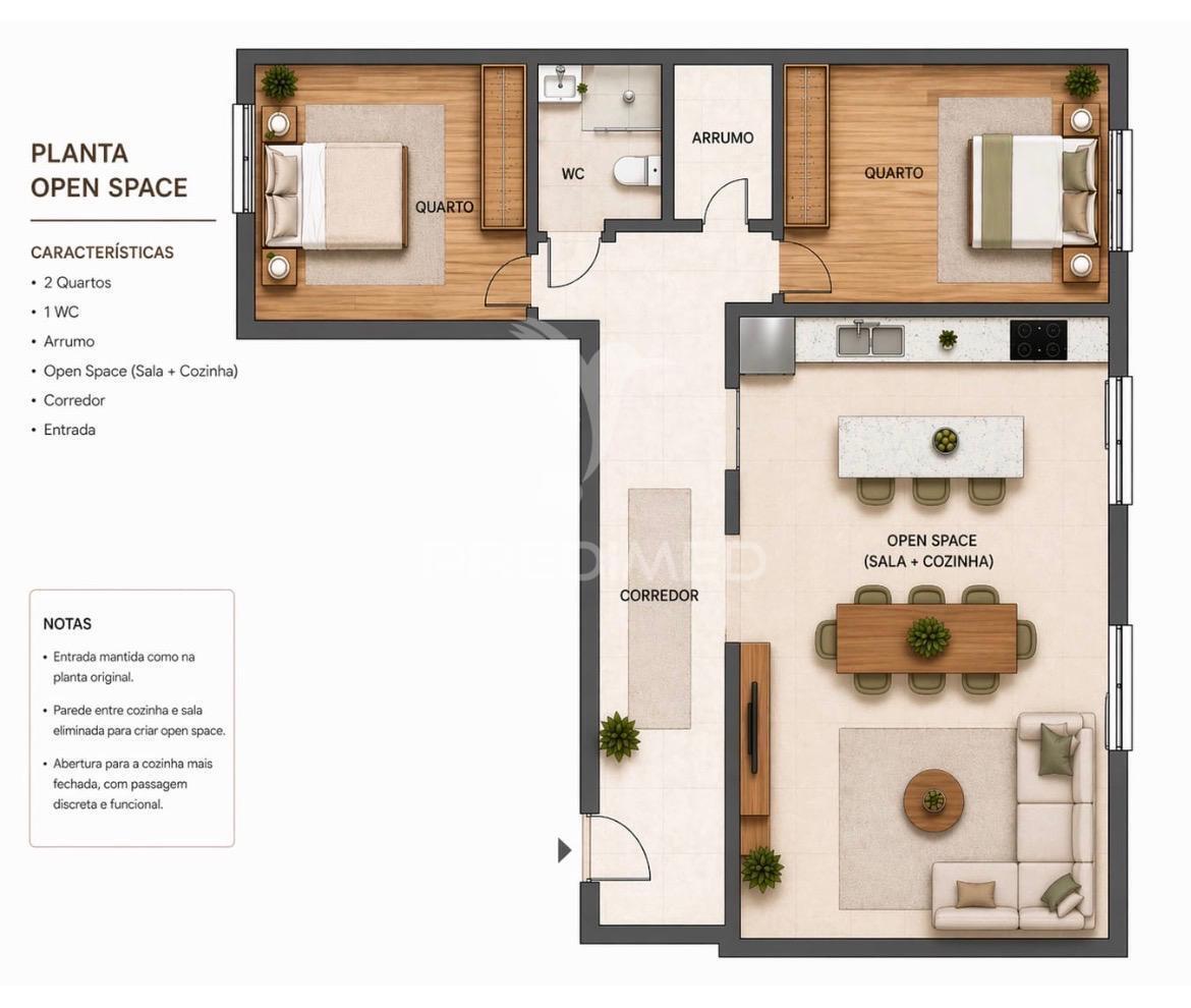 T2 para remodelação total | vila franca de xira