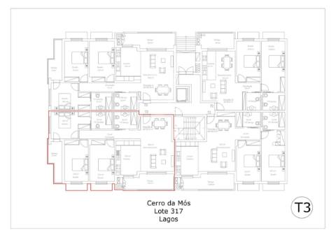 Cerro de mós-317 residence,apartamento t3-r/c  b