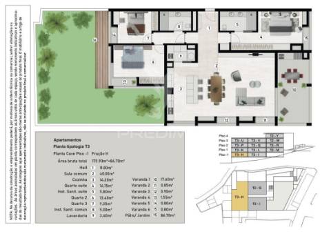 Apartamento t3 - no centro caniço
