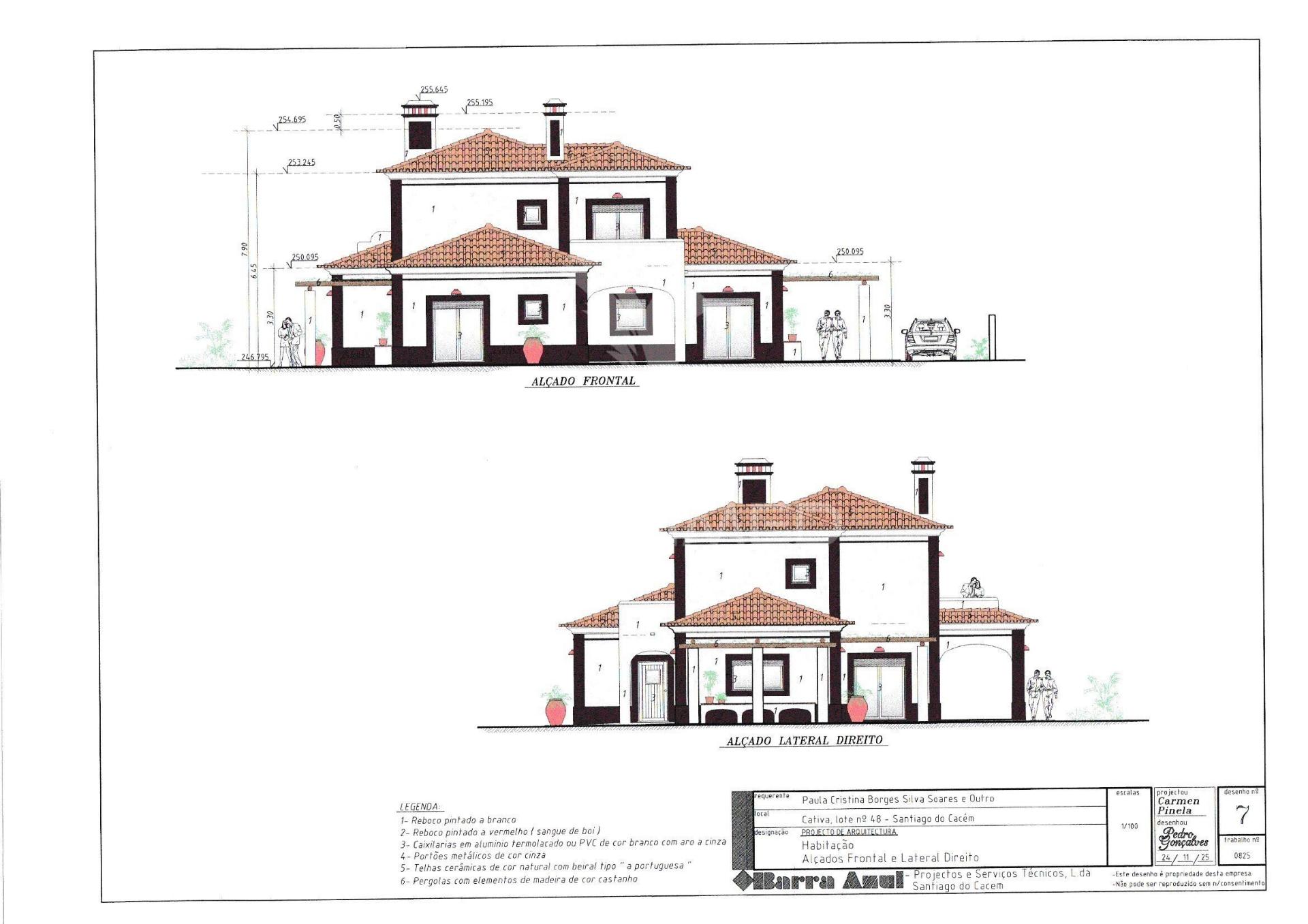 Lote de terreno para construção com 900 m2 para venda em santiago do caçém com projeto aprovado.