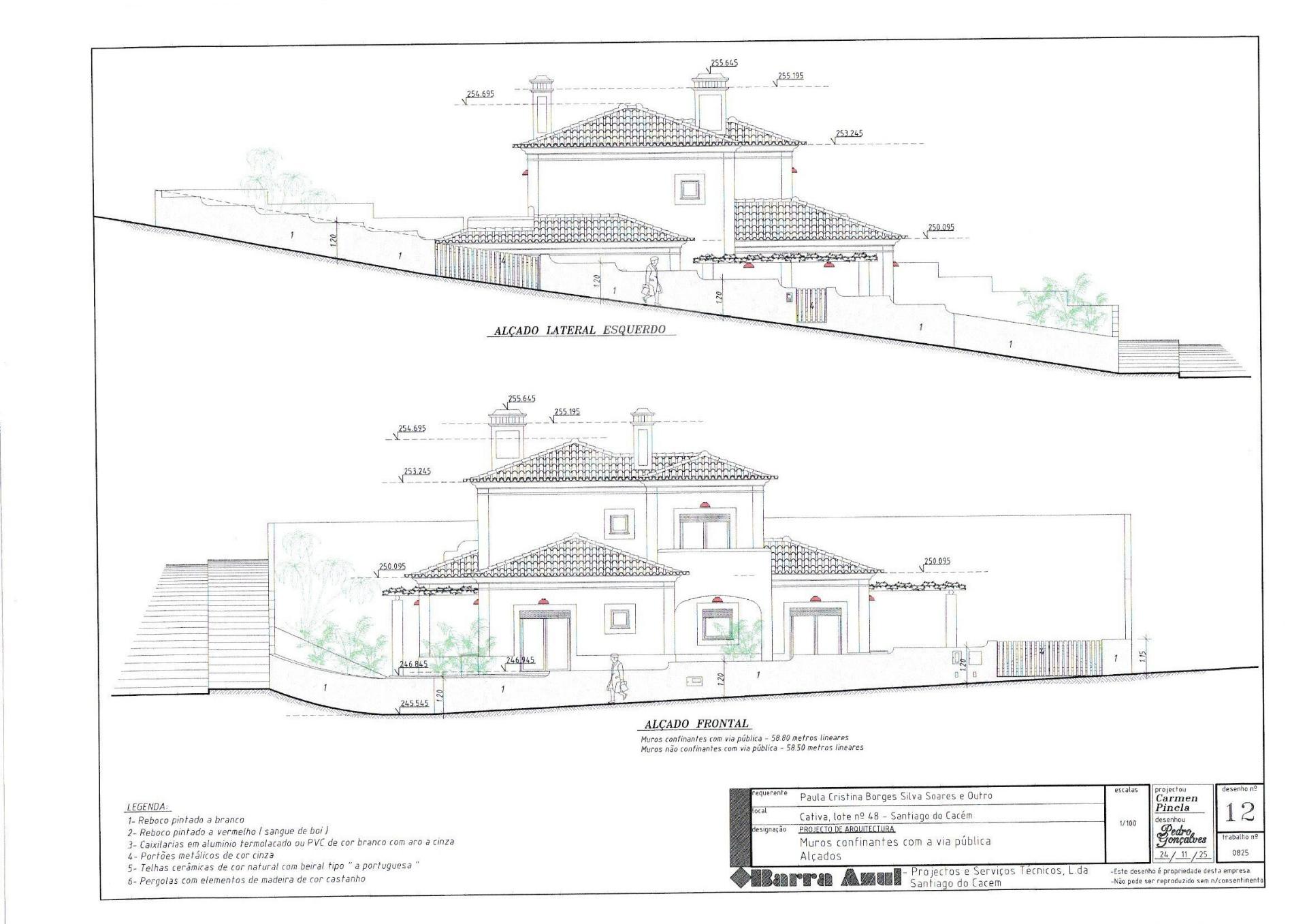 Lote de terreno para construção com 900 m2 para venda em santiago do caçém com projeto aprovado.