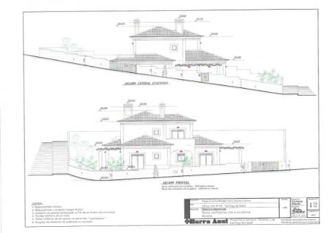 Lote de terreno para construção com 900 m2 para venda em santiago do caçém com projeto aprovado.