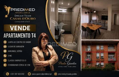 Apartamento t4 totalmente remodelado junto ao centro de saúde