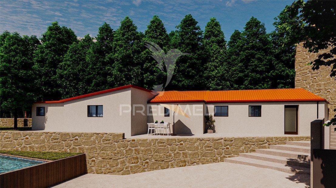 Moradia terrea independente em guimarães, piscina, jardim, terraço, garagem