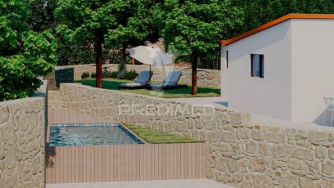 Moradia terrea independente em guimarães, piscina, jardim, terraço, garagem