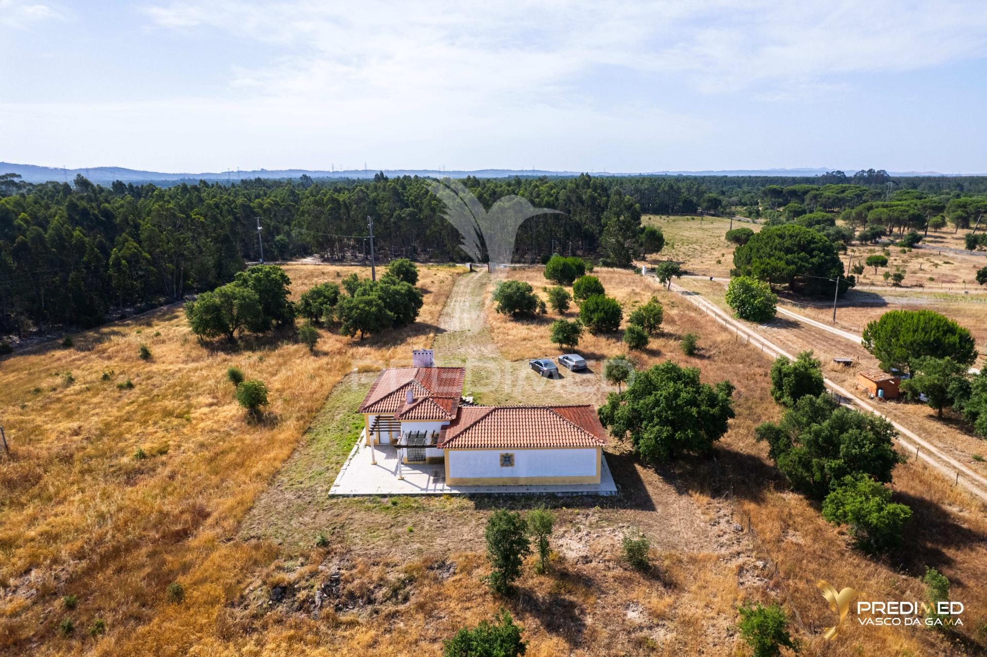 Herdade com 39500 m2 e habitação com 150 m2 de área coberta em ótimo estado de conservação
