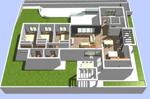 Moradia isolada T4+1 de arquitetura contemporânea na Ventosa - Torres Vedras.