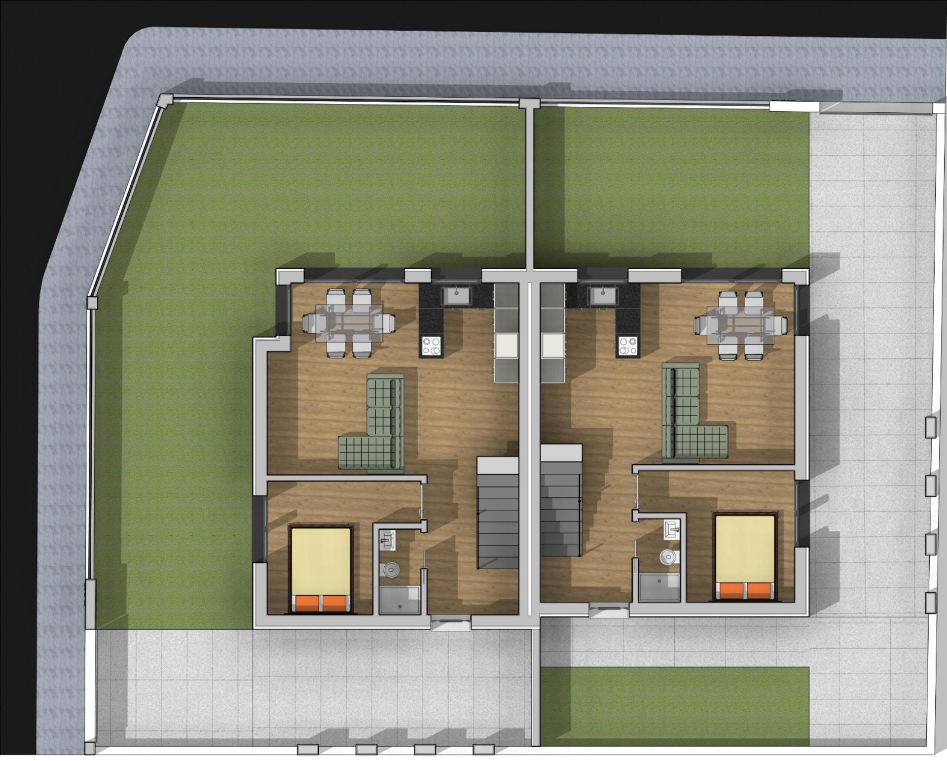 Moradia Geminada em construção
