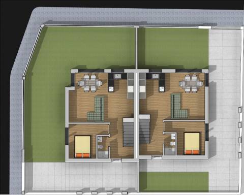 Moradia Geminada em construção