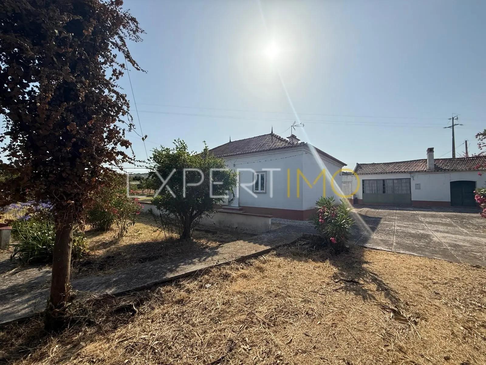 Moradia de 100 m² com 5 divisões, logradouro de 490 m², casa urbana com 50 m² e terreno projeto 13 moradias – Carregado
