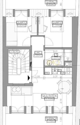 Apartamento T2 com vista de rio