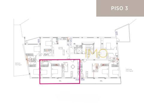 Apartamento T2, Novo, com varanda e garagem dupla