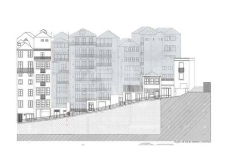 Prédio na Rua 31 de Janeiro e Rua da Madeira, centro do Porto