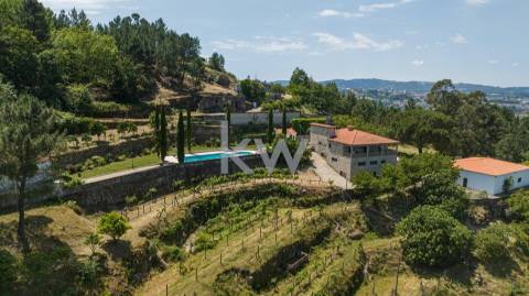 Quinta com amplo jardim, vinha, piscina, capela e vistas fabulosas, em Soalhães, Marco de Canaveses