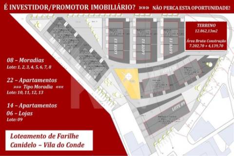 Loteamento Farilhe - Canidelo  (Vila do Conde) - POSSIBILIDADE DE PERMUTA