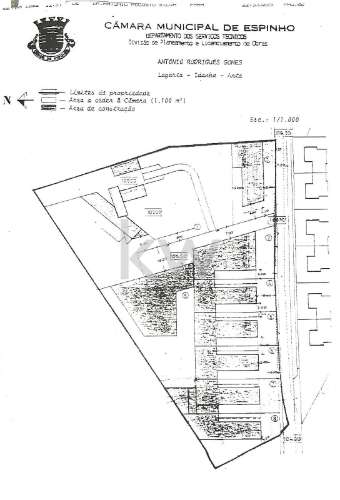 FANTÁSTICO LOTE PARA CONSTRUÇÃO COM 1.100 M2 EM ESPINHO