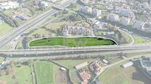 Terreno com PIP aprovado para construção em altura no Centro da Cidade da Maia