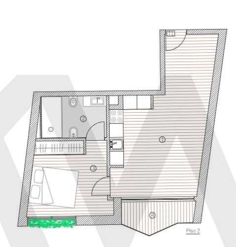 T1 frente, com varanda, novo, no centro de Leça da Palmeira