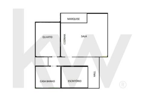 Apartamento T1+1 com marquise e lugar de garagem, na Rua da Bélgica em Vila Nova de Gaia
