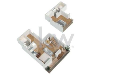 Loft com mezanine e varanda em Vila Nova de Gaia próximo à Ponte D. Luís e Jardim do Morro