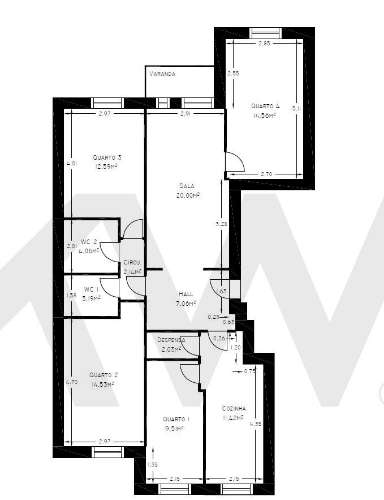 Apartamento T4 no centro de Viana do Castelo