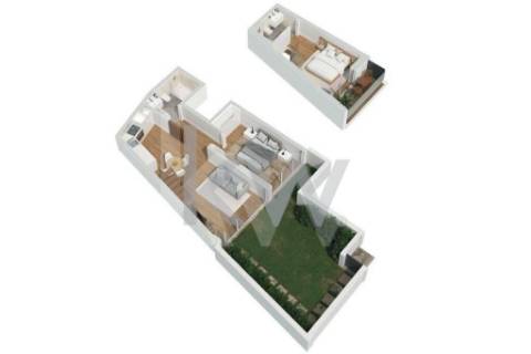 TownHouse T2 com varanda e jardim em Vila Nova de Gaia próximo à Ponte D. Luís e Jardim do Morro