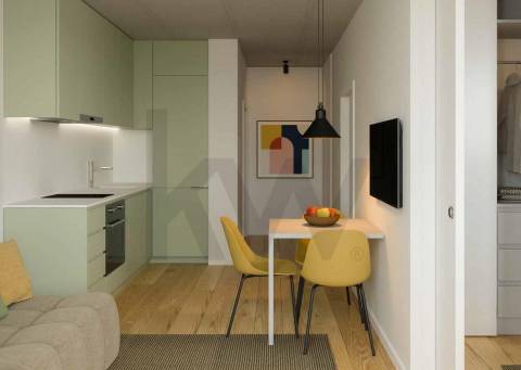 Viva o Futuro em Leça da Palmeira  T1 com Vista Mar