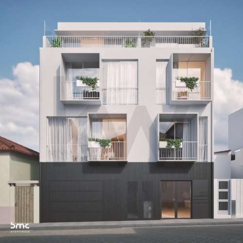 T1 novo, com varanda, garagem, no centro de Leça da Palmeira